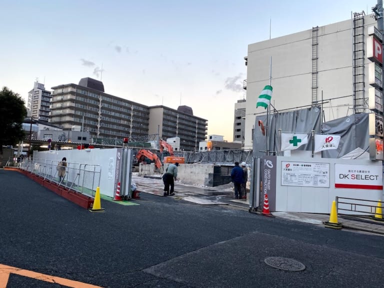 JR平野駅横工事現場④