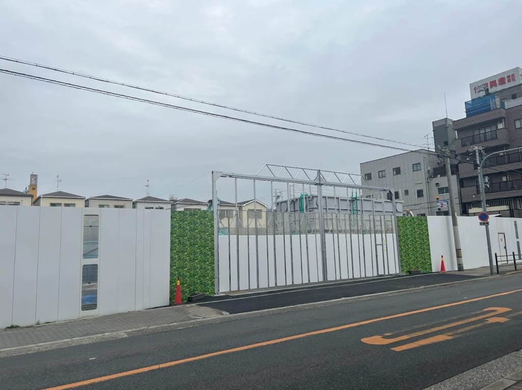 シティプラザ跡地マンション建設工事現場①