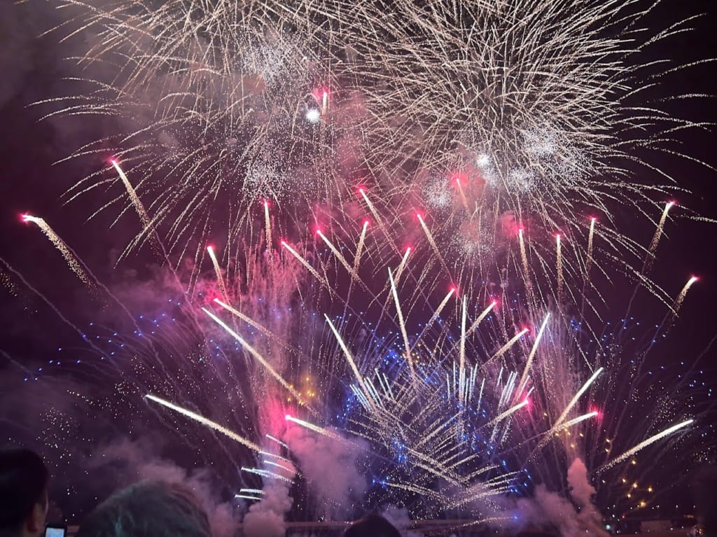 川辺八幡神社秋祭り奉納花火3