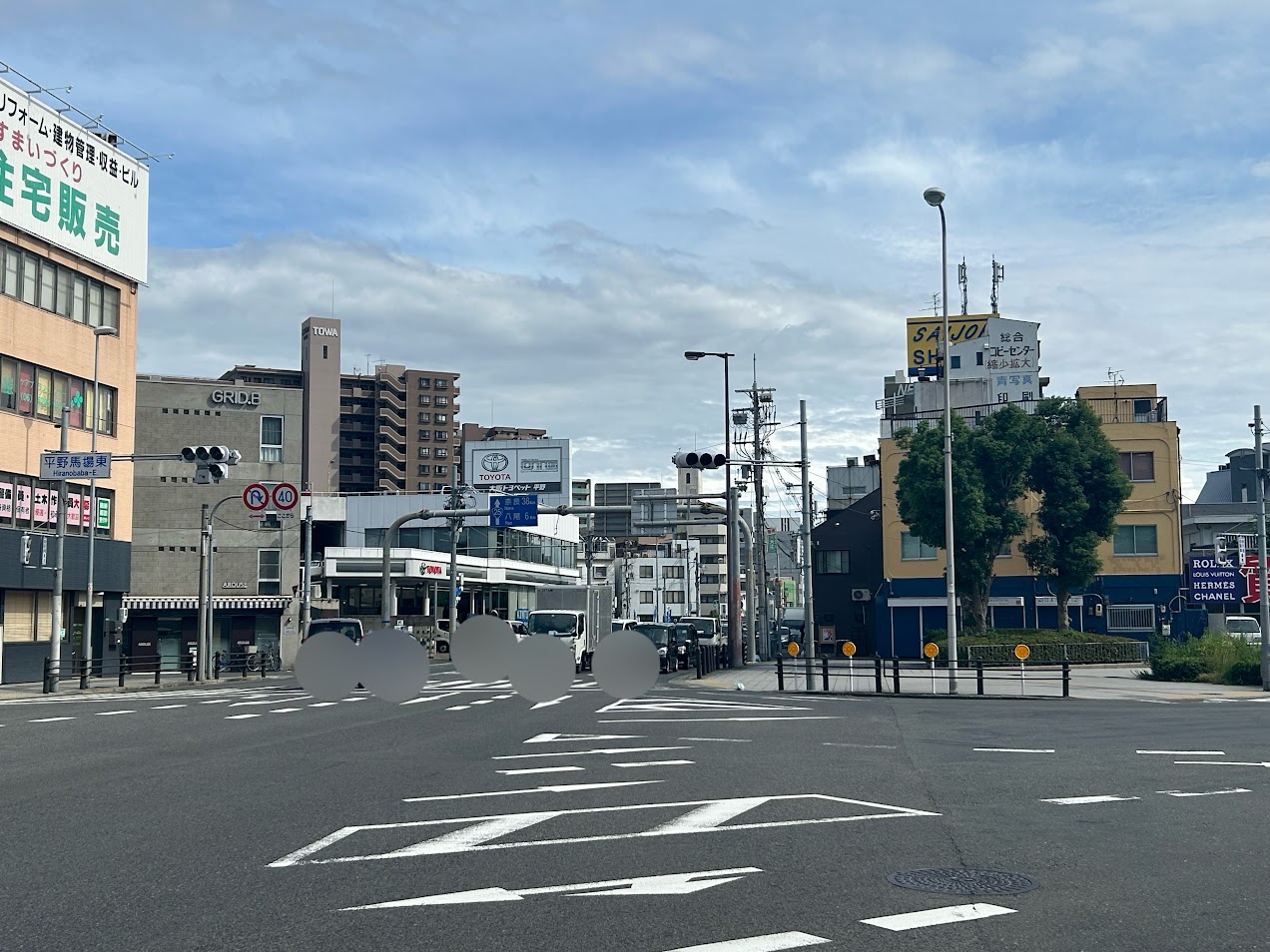 平野馬場東交差点