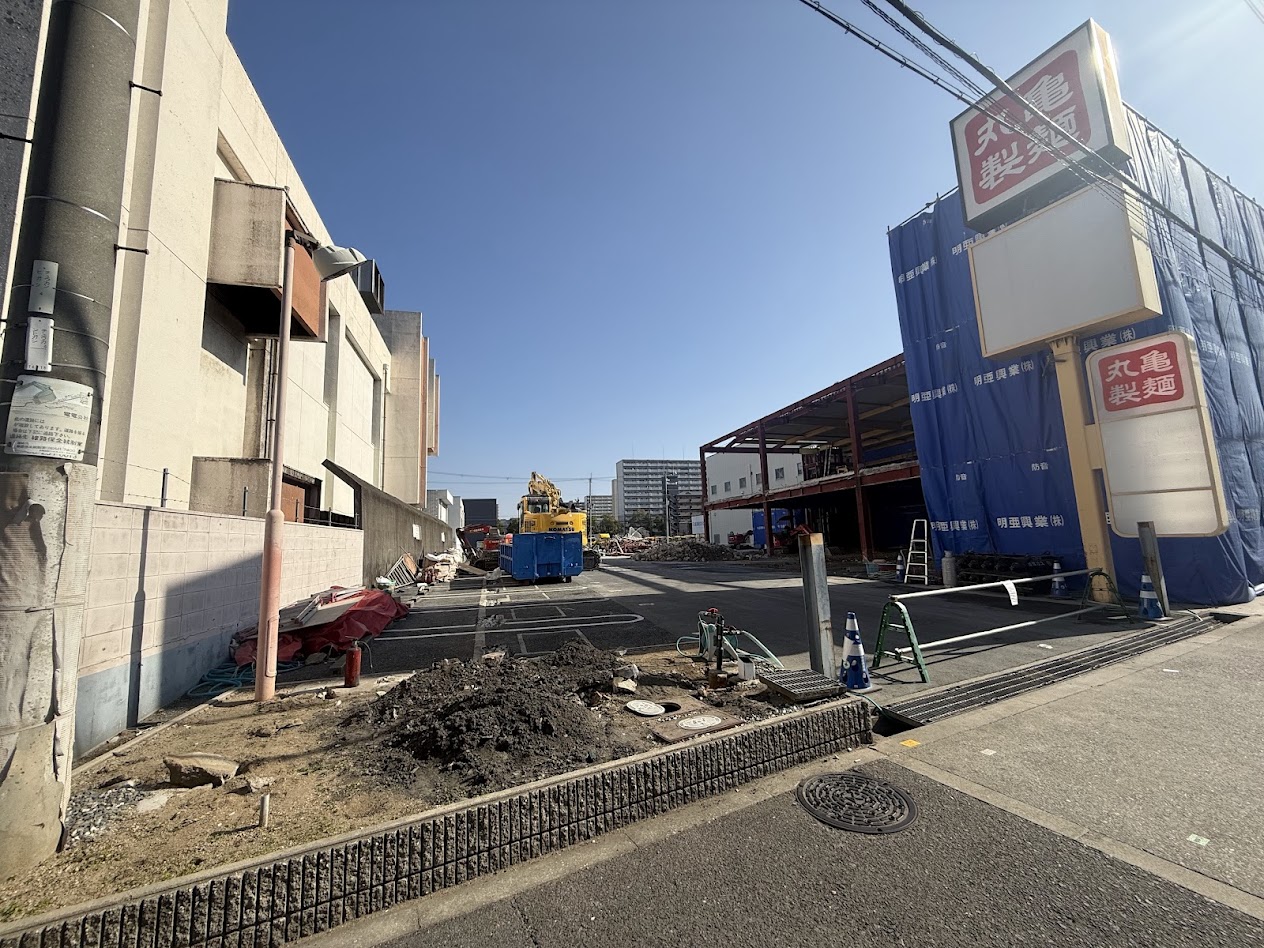 丸亀製麺長吉長原跡地外観2